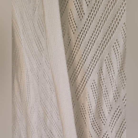 Croft & Barrow White Geometric Cardigan Size XL - Picture 3 of 5